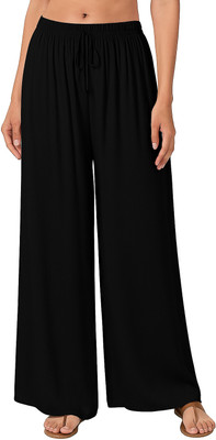 KAISH Flared Women Black Trousers