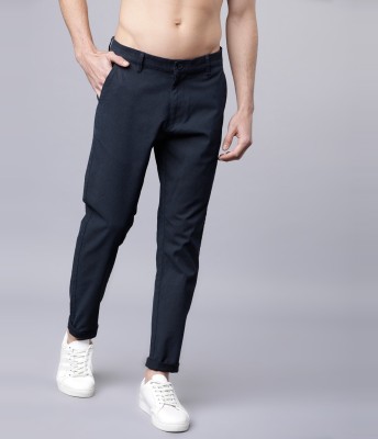 HIGHLANDER Slim Fit Men Dark Blue Trousers