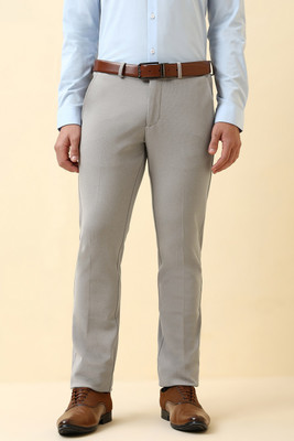 Allen Solly Slim Fit Men Grey Trousers