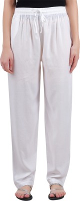 Happy Bunny Regular Fit Women White Trousers