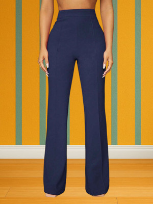 Anitafashion Comfort Fit, Regular Fit Women Dark Blue Trousers