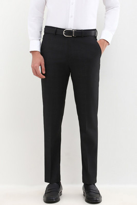 Allen Solly Slim Fit Men Black Trousers