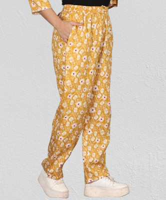 NeerajFashion Regular Fit Women Yellow Trousers