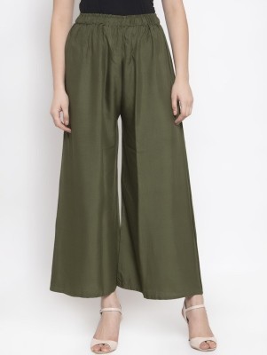 SK Fashion Regular Fit Women Green Trousers