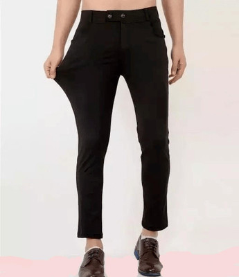 PTC CREATION Regular Fit Men Black Trousers