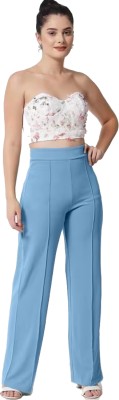 PINOVO Regular Fit Women Light Blue Trousers