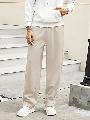 avinexx Regular Fit Men Beige Trousers