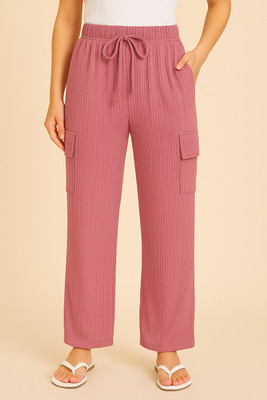 Uniqvibs Regular Fit Girls Pink Trousers