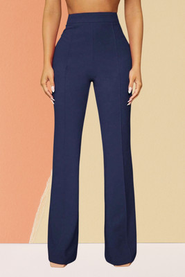 AKOTTY Comfort Fit, Regular Fit Women Dark Blue Trousers