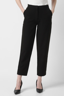 VAN HEUSEN Slim Fit Women Black Trousers
