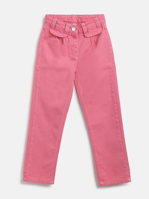 TALES & STORIES Slim Fit Girls Pink Trousers