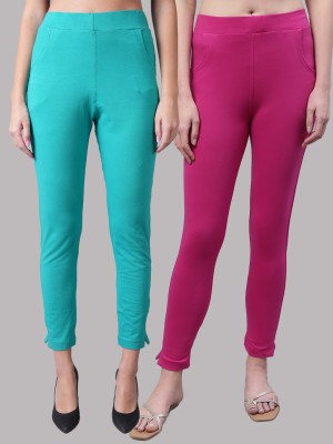 VALLES365 by S.c. Regular Fit Women Pink, Green Trousers