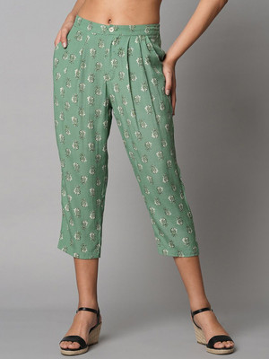 CHEMISTRY Regular Fit Women Green Trousers