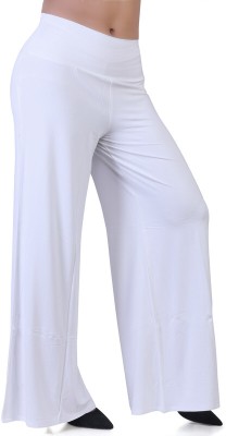 Laasa Sports Flared Women White Trousers