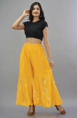 Meyara Regular Fit Women Yellow Trousers