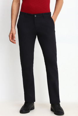 Allen Solly Regular Fit Men Black Trousers