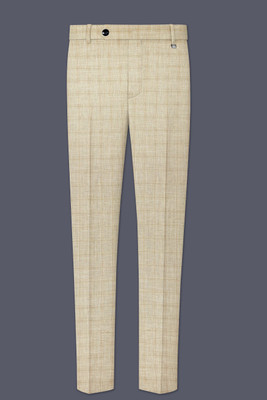 french crown Regular Fit Men Cream Trousers