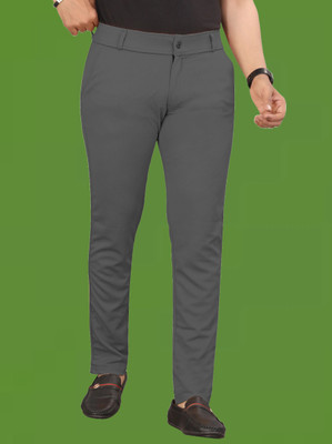 Raienterprises Slim Fit Men Grey Trousers