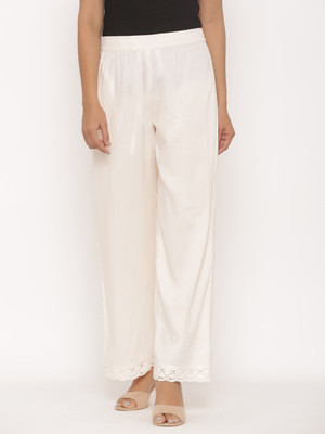 Juniper Regular Fit Women Cream Trousers