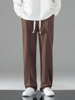 Leriya Fashion Regular Fit Men Brown Trousers