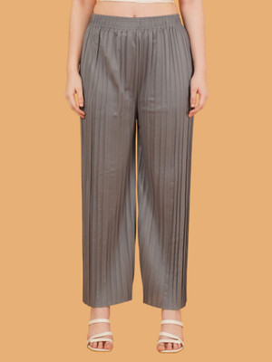 Kintu Parantu Regular Fit Women Grey Trousers