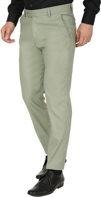 The DS Regular Fit Men Light Green Trousers