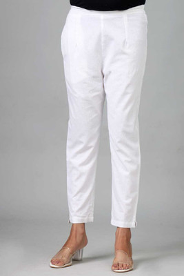 Smartgod Regular Fit Women White Trousers