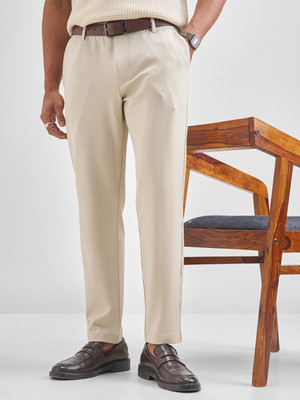 HIGHLANDER Slim Fit Men Beige Trousers