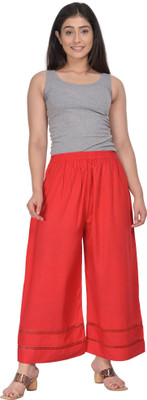 Rajputana Camisa Regular Fit Women Red Trousers