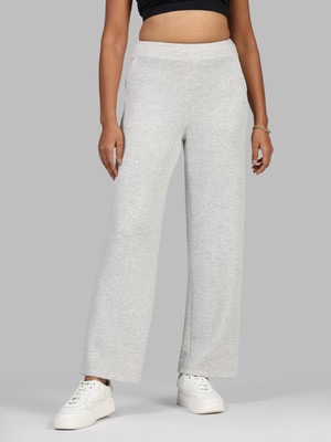 BlissClub Bare Butter Straight Pants - Tall Straight Fit Women Grey Trousers