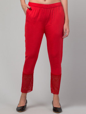HouseOfCommon Regular Fit Women Red Trousers