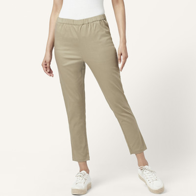 Akkriti by Pantaloons Women Beige Trousers