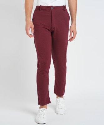 Fort Collins Slim Fit Men Maroon Trousers