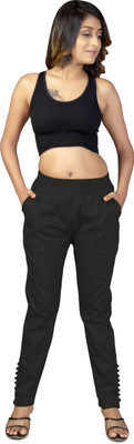 OASIS Regular Fit Women Black Trousers