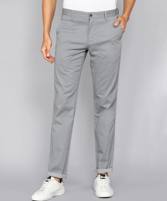 Louis Philippe Sport Tapered Men Grey Trousers