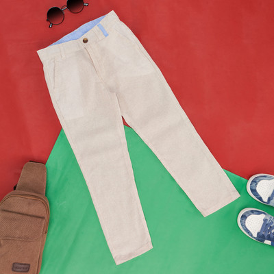 Pantaloons Junior Regular Fit Boys Grey Trousers