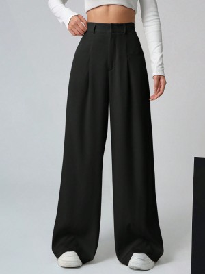 Aahwan Relaxed Women Black Trousers