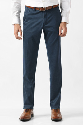 VAN HEUSEN Slim Fit Men Dark Blue Trousers