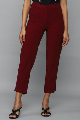 Allen Solly Regular Fit Women Maroon Trousers