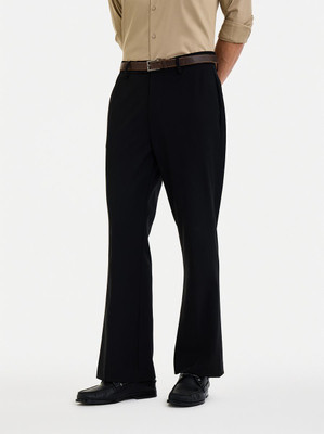 Snitch Flared Men Black Trousers