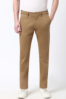 PETER ENGLAND Slim Fit Men Brown Trousers