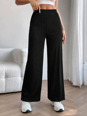 Moda Rapido Regular Fit Women Black Trousers