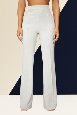 AKOTTY Comfort Fit, Regular Fit Women White Trousers