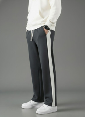 INDICLUB Loose Fit Men Grey Trousers