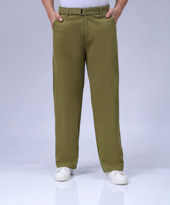 The Indian Garage Co. Relaxed Men Green Trousers