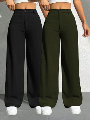 CILIMILI Relaxed Women Black Trousers