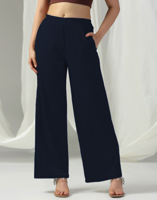 Selvia Relaxed Women Dark Blue Trousers