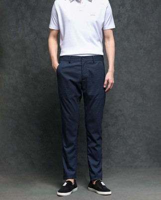 RARE RABBIT Slim Fit Men Blue Trousers