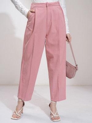 Tokyo Talkies Straight Fit Women Purple Trousers
