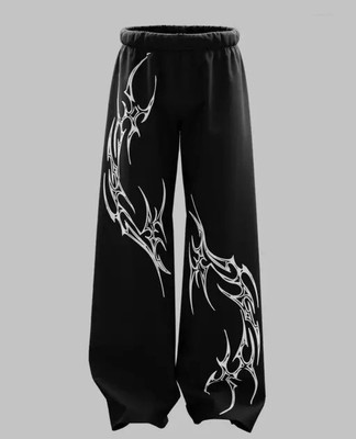 glitsy Regular Fit Men Black Trousers